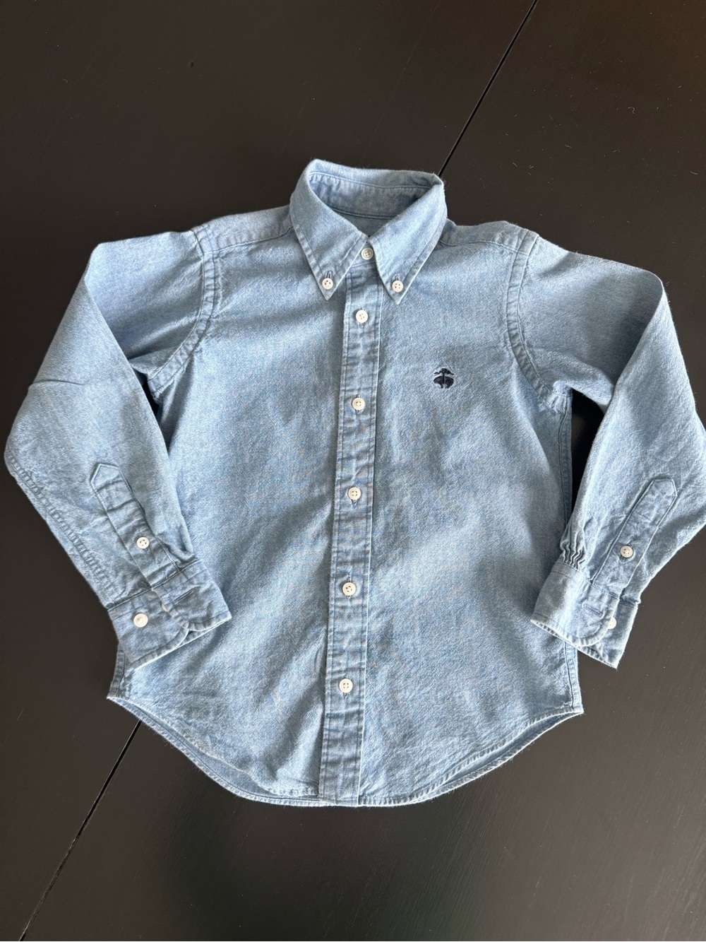 Brooks Brothers Light Blue Denim Kids' Button-Down Shirt 4-6